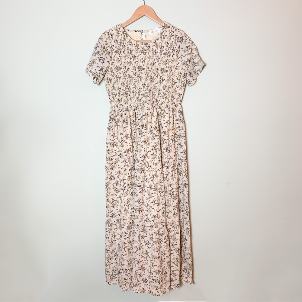 Called to Surf Brass & Roe Smocked Boho Maxi